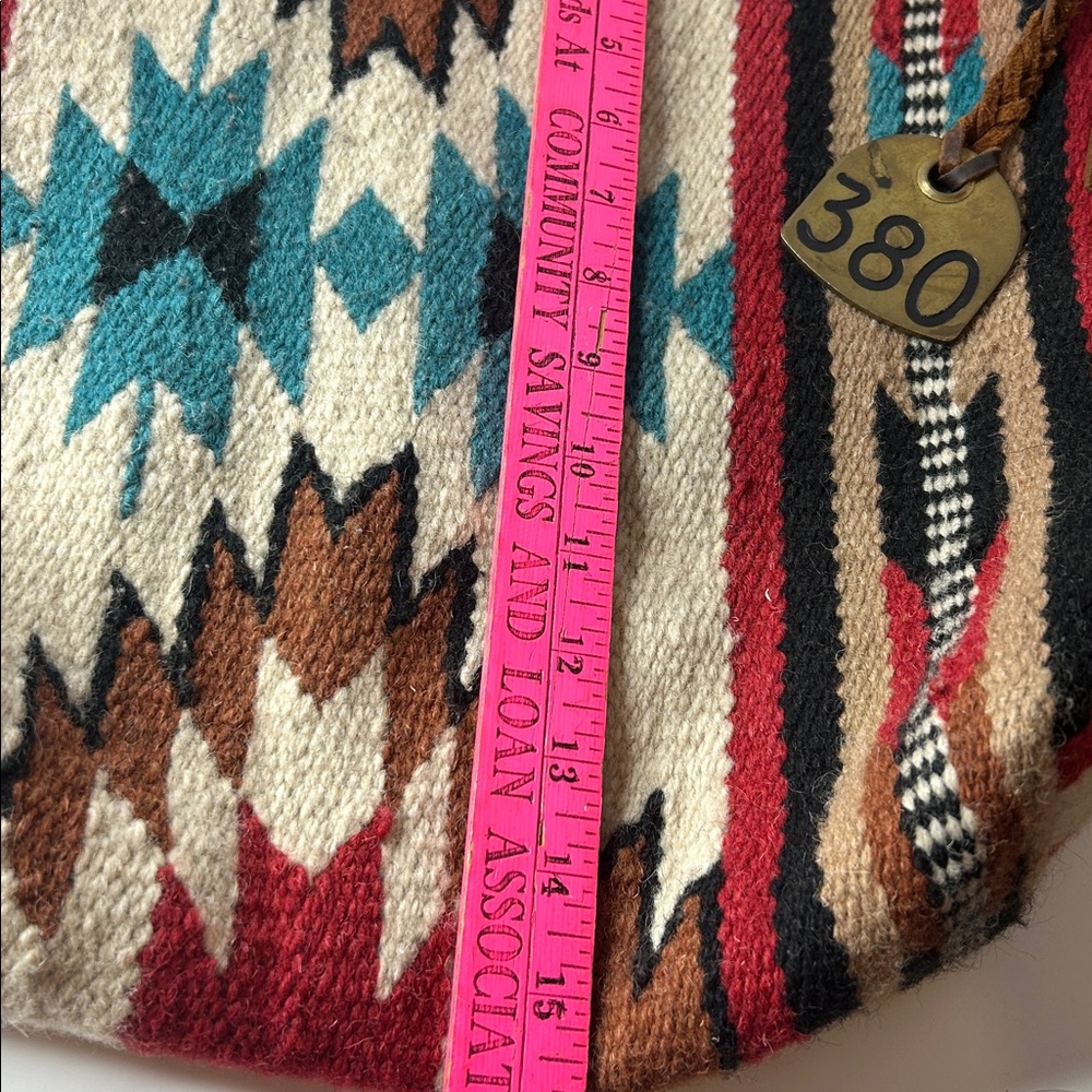 Espuela Design Co handcrafted handfringed wool saddle blanket bag MSRP $529 - Picture 8 of 12